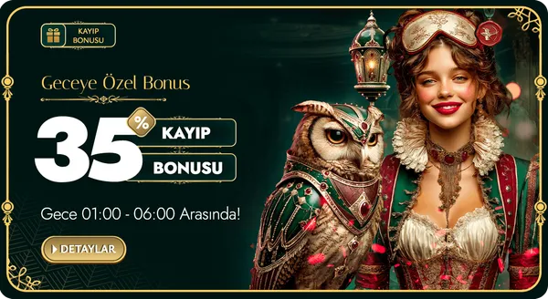 Robinbet %35 gece kayıp bonusu kampanya görseli